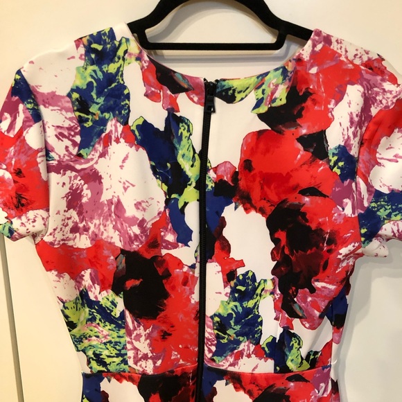 MILLY x DesigNation Floral Fit & Flare Scuba Dress - Picture 7 of 8